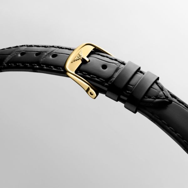 Montre Longines Dolcevita Cadran Argenté "flinqué" Bracelet Alligator