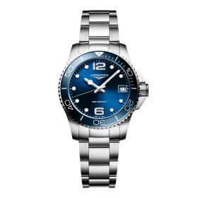 Montre Hydroconquest Cadran Bleu soleillé Bracelet Acier