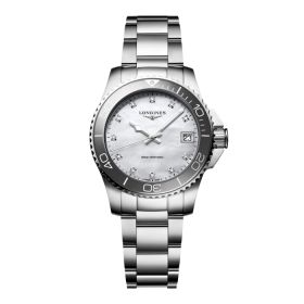 Montre Hydroconquest Cadran Noir soleillé Bracelet Acier