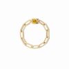 Bague Chaîne Le Cube Dinh Van Or Jaune Saphir Jaune
