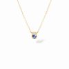 Collier Dinh Van Le Cube Or Jaune Saphir Bleu