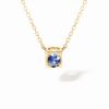 Collier Dinh Van Le Cube Or Jaune Saphir Bleu