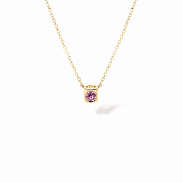 Collier Dinh Van Le Cube Diamant Petit Modèle Or Jaune & Diamant