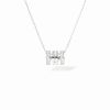 Pendentif Dinh Van Pulse Petit Modèle Pavé 3 Rangs Or Blanc Diamants