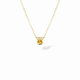 Collier Dinh Van Le Cube Or Jaune Saphir Jaune