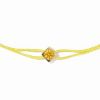 Bracelet Dinh Van Le Cube Cordon Or Jaune Saphir Jaune 0.11ct