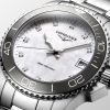 Montre Hydroconquest Cadran Nacre blanche Bracelet Acier et PVD jaune