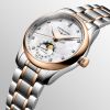 Montre Longines Master Collection Moonphase Cadran Nacre blanche Bracelet Acier Coiffe Or Rose