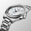 Montre Conquest Cadran Nacre blanche Bracelet Acier