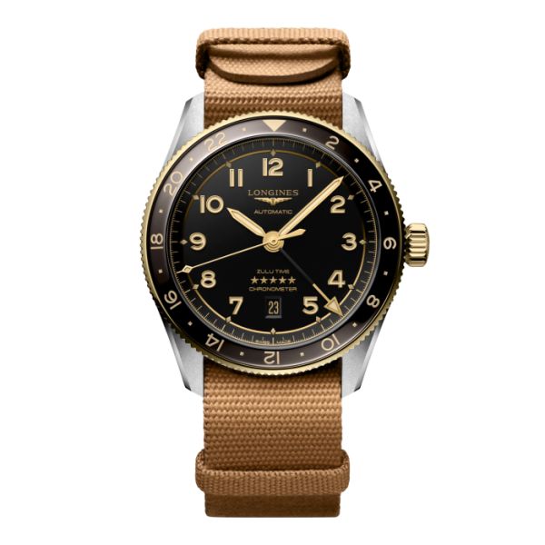 Montre Longines Spirit Zulu Time Cadran Anthracite Bracelet nylon