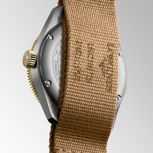 Montre Longines Spirit Zulu Time Cadran Anthracite Bracelet nylon