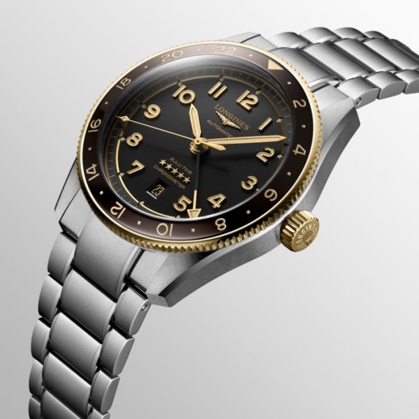 Montre Longines Spirit Zulu Time Cadran Anthracite Bracelet Acier