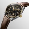 Montre Longines Spirit Zulu Time Cadran Anthracite Bracelet cuir