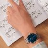 Montre La Grande Classique De Longines Cadran Bleu soleillé Bracelet Acier