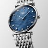 Montre La Grande Classique De Longines Cadran Nacre bleue Bracelet Acier