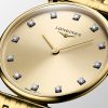 Montre La Grande Classique De Longines Cadran Doré Bracelet PVD jaune