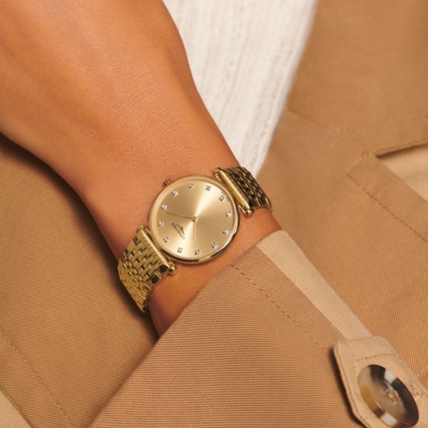 Montre La Grande Classique De Longines Cadran Doré Bracelet PVD jaune
