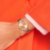 Montre La Grande Classique De Longines Cadran Rouge Bracelet Revêtement PVD rouge