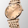 Montre La Grande Classique De Longines Cadran Rouge Bracelet Revêtement PVD rouge