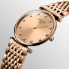 Montre La Grande Classique De Longines Cadran Rouge Bracelet Revêtement PVD rouge
