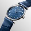 Montre La Grande Classique De Longines Cadran Nacre bleue Bracelet Alligator