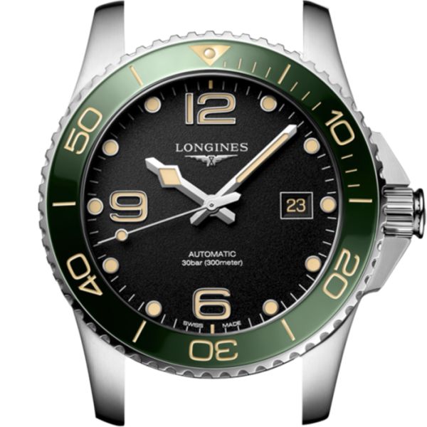 Montre Hydroconquest Cadran Noir Bracelet Nylon Vert