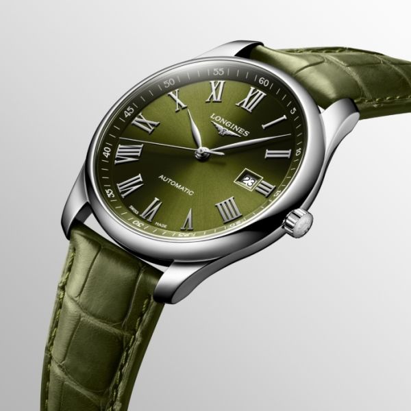 Montre Longines Master Collection Cadran Vert Bracelet Alligator
