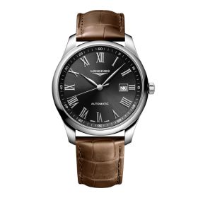 Montre Longines Master Collection Cadran Noir Bracelet Alligator