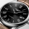 Montre Longines Master Collection Cadran Noir Bracelet Alligator