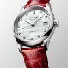 Montre Longines Master Collection Cadran Nacre blanche Bracelet Alligator