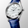 Montre Longines Master Collection Cadran Nacre blanche Bracelet Alligator