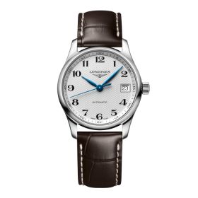 Montre Longines Master Collection Cadran Argenté "grain d'orge" Bracelet Alligator