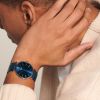 Montre La Grande Classique De Longines Cadran Bleu soleillé Bracelet Alligator