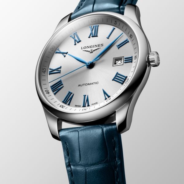Montre Longines Master Collection Cadran Argenté Bracelet Alligator