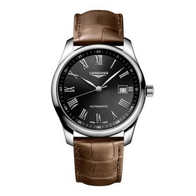 Montre Longines Master Collection Cadran Noir Bracelet Alligator