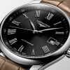 Montre Longines Master Collection Cadran Noir Bracelet Alligator