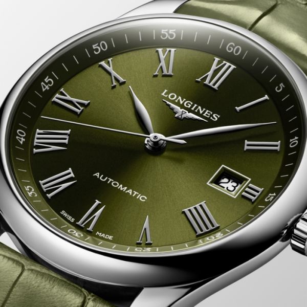 Montre Longines Master Collection Cadran Vert Bracelet Alligator