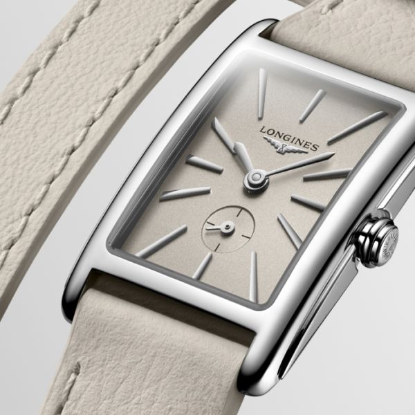 Montre Longines Dolcevita X Yvy Cadran Beige Bracelet cuir