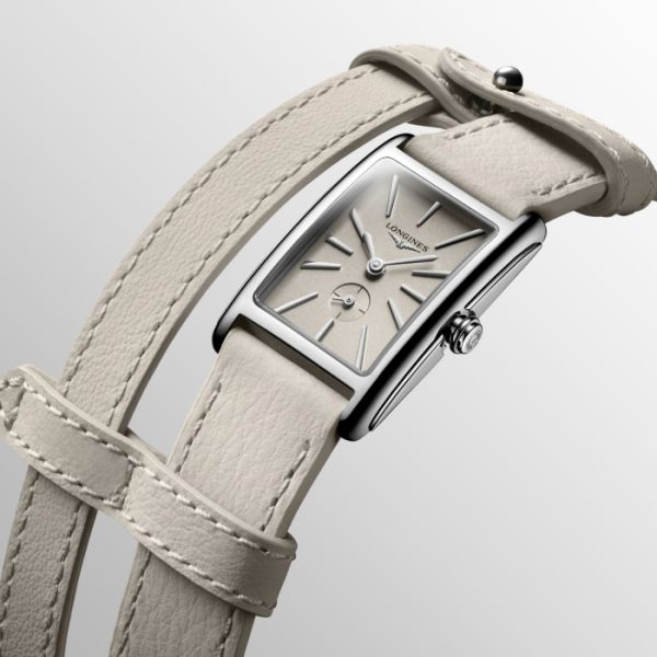 Montre Longines Dolcevita X Yvy Cadran Beige Bracelet cuir