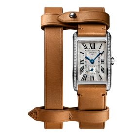 Montre Longines Dolcevita X Yvy Cadran Argenté "flinqué" Bracelet cuir