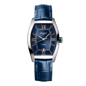 Montre Longines Evidenza Cadran Bleu Bracelet Alligator