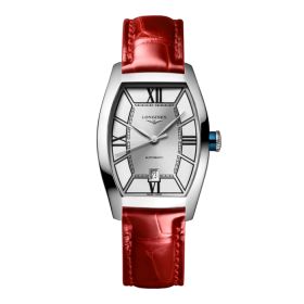 Montre Longines Evidenza Cadran Argenté Bracelet Alligator