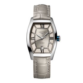 Montre Longines Evidenza Cadran Champagne Bracelet Alligator