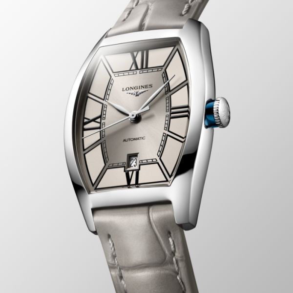 Montre Longines Evidenza Cadran Champagne Bracelet Alligator