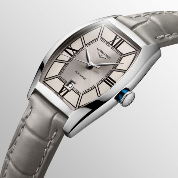 Montre Longines Evidenza Cadran Champagne Bracelet Alligator