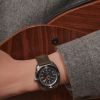 Montre Ultra-Chron Cadran Noir Bracelet cuir