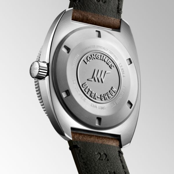 Montre Ultra-Chron Cadran Noir Bracelet cuir
