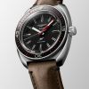 Montre Ultra-Chron Cadran Noir Bracelet cuir