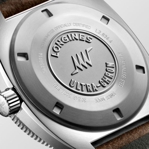 Montre Ultra-Chron Cadran Noir Bracelet cuir