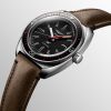 Montre Ultra-Chron Cadran Noir Bracelet cuir